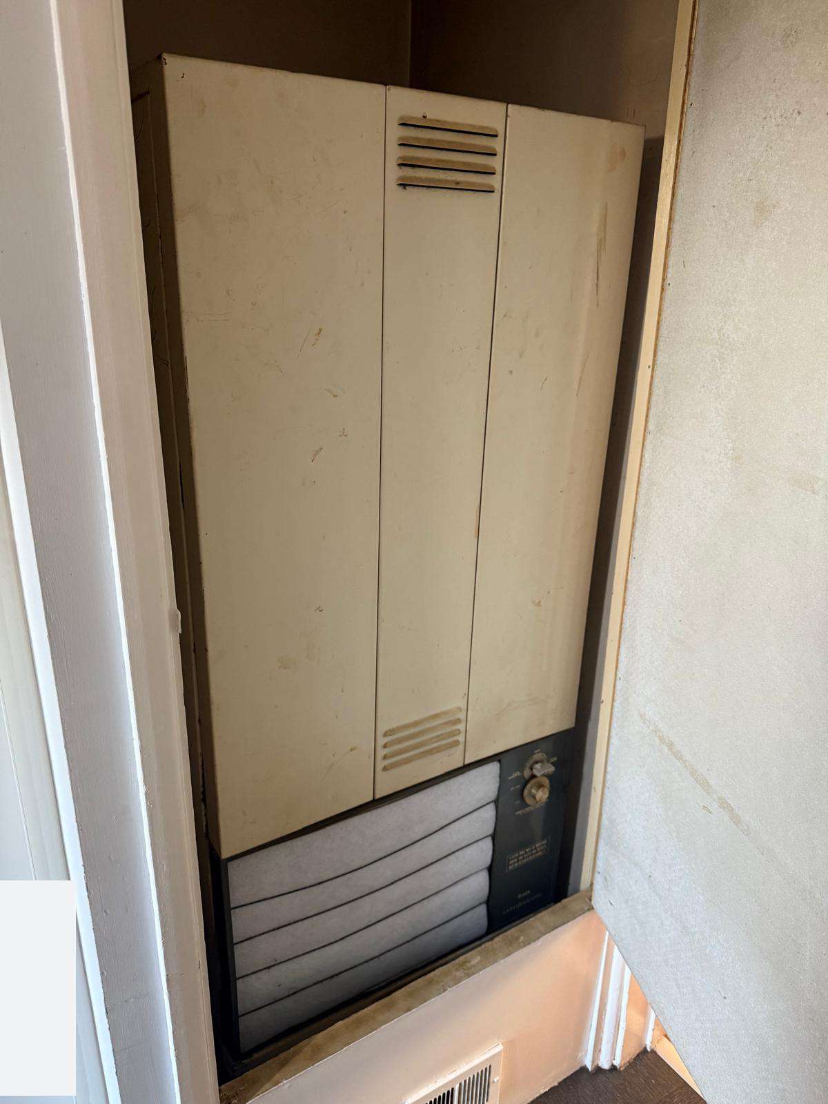 50 year old Creda storage heater found in London