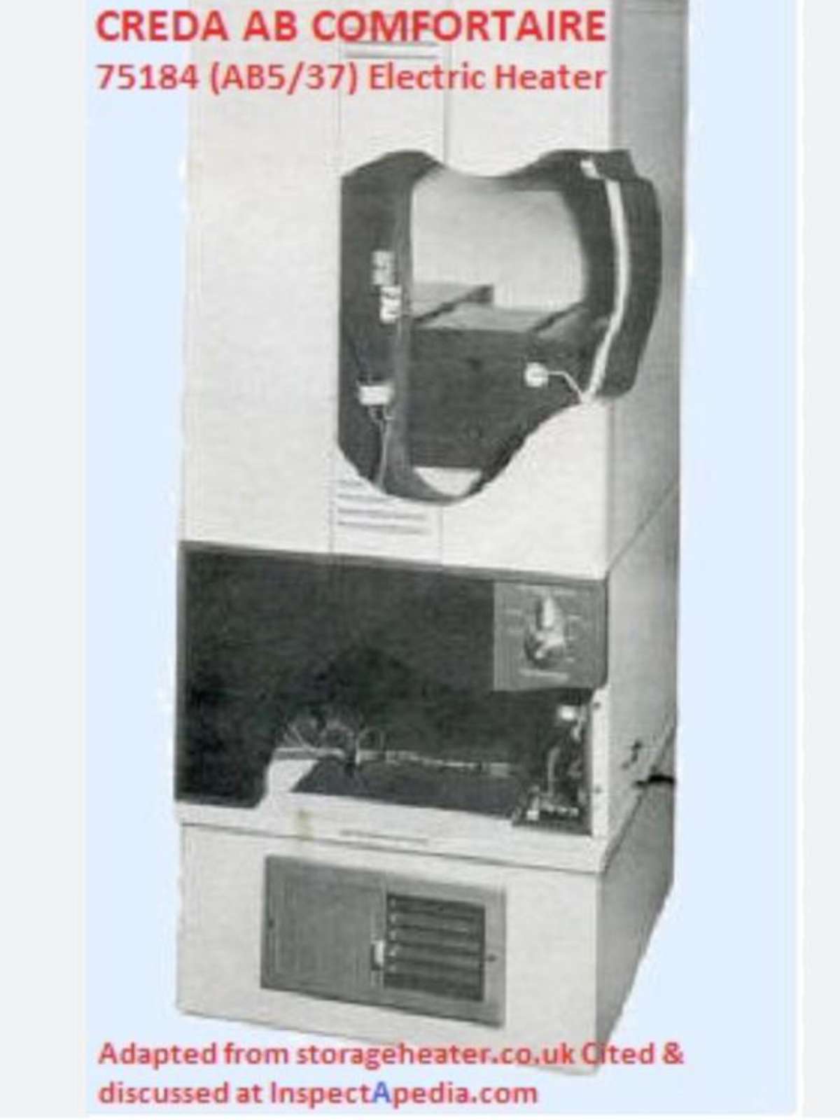 old storage creda heater manual